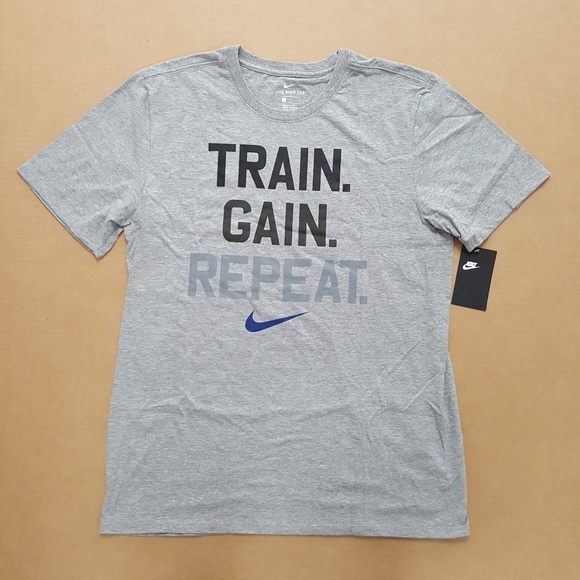 Nike Other - Nike Train Gain Repeat Heather Gray T-Shirt Men L